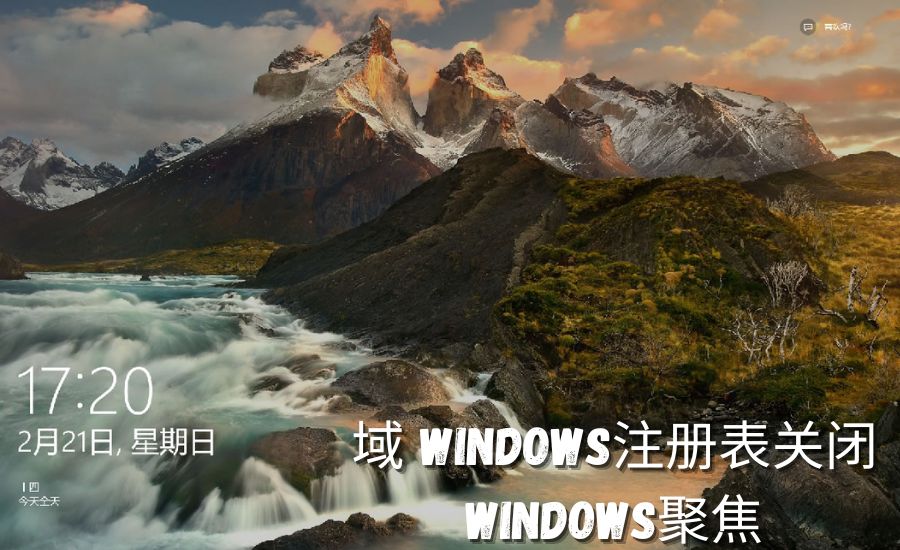 域-windows注册表关闭windows聚焦