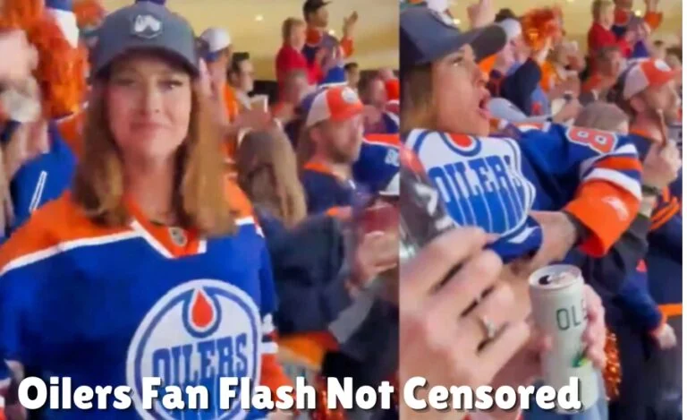 oilers fan flash not censored