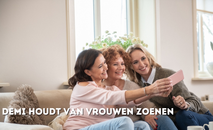 demi houdt van vrouwen zoenen