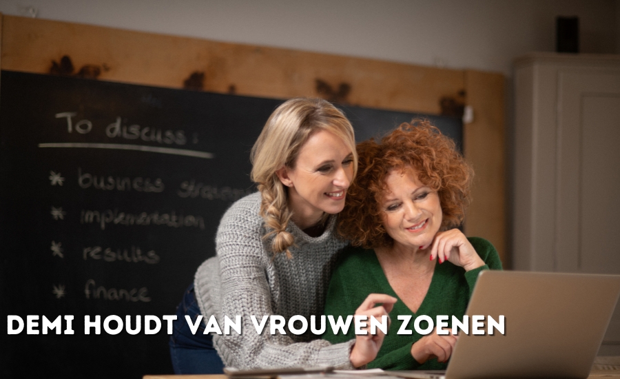 demi houdt van vrouwen zoenen